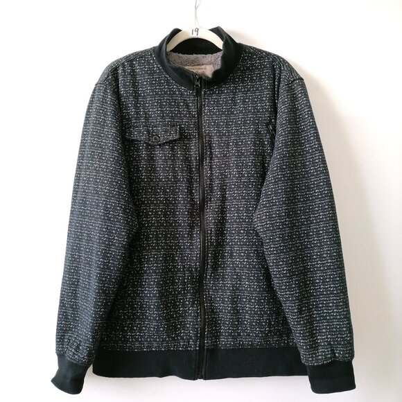 Route 66 Mens Black Blue Long Sleeve Side Pockets Fleece Full Zip Up Jacket L - Picture 1 of 7